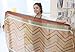 Leegoal Square Stripe Printing Voile Scarves Wrap Shawl, Coffee