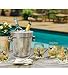 Set of 4 Vintage-Style Handpainted Stemless Bird Wine Glasses