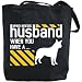 Canvas Tote Bag Black  Who Needs Husband When You Have A Australian Cattle Dog  Dog