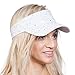 TopHeadwear Glitter Sequin Visor Hat - White