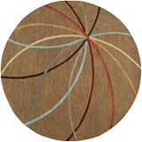 Surya Forum FM7140 Brown 9'9 x 9'9 Round Rug Hand Tufted Wool