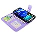 Galaxy S6 Active Case - Cellularvilla Pu Leather Wallet Flip Open Pocket ID Card Holder Slots Case Pouch Cover Fold Stand with Wrist Strap for Samsung Galaxy S6 Active SM-G890 (Purple_Giltter)