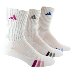 adidas Women's Cushioned Var 3-Pack Crew Sock: Sports &amp; Outdoors
