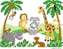 Elephants On The Wall D I Y Paint a Mural, Small Jungle Story