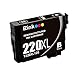 E-Z Ink (TM) Remanufactured Ink Cartridge Replacement for Epson 220XL 220 XL High Capacity (2 Black, 1 Cyan, 1 Magenta, 1 Yellow) 5 Pack Compatible with XP-320 XP-420 XP-424 WF-2630 WF-2650 WF-2660