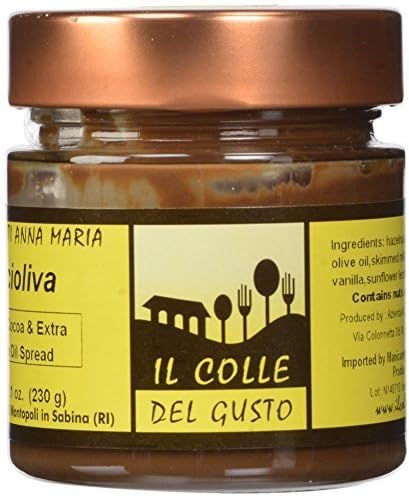 Il Colle Del Gusto Smooth Hazelnut Chocolate Spread with Extra Virgin Olive Oil, Noccioliva, 8.1 Ounce by Il Colle Del Gusto