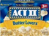 Act II Butter Lovers Microwave Popcorn 4 Boxes of 3 (12 Bags Total)