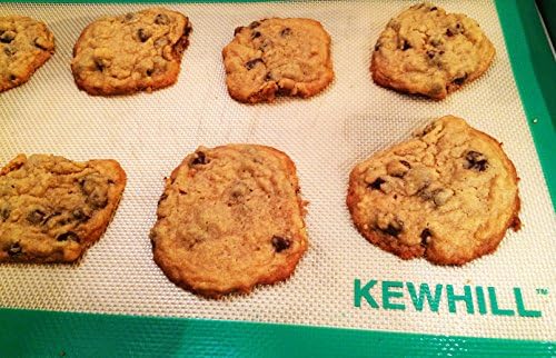 Silicone Baking Mat Set Cookie Sheet Liner for Rolling Baking Cooking by KEWHILL Reusable Mats Replace Parchment Paper Save Time and Money Easy to Clean Two Non-Stick Pastry Liners Freezer Microwave Oven Safe Bake Without the Hassle!