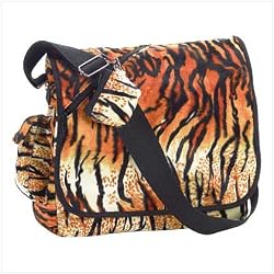 Tiger Print Messenger Bag