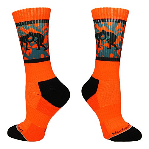 MadSportsStuff Sublimated Fighting Wrestlers Crew Socks