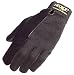 Decade 54533 Ultralight Full-Finger Material Handler's Gloves with Shock and Impact Protection Palm, Black, Large