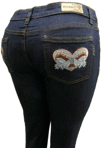 Women's Omega Skinny Stratch Jeans- Love Peace Dove 12 product image