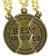 Best Friends. 3-piece Gold Tone Charm 20" Steel Necklace