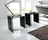 Pair Of Black Painted Glass Side Tables 51vhV2b7PxL. SL160