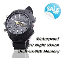 1080P 4GB HD IR Camera Night Vision Waterproof Watch DVR Spy Camera