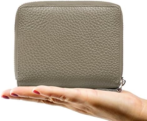 Privé RFID Blocking Women's Wallet - Luxury Geniune Leather Wallet - Best Identity Theft Protection and Credit Card Protector - Keep Credit Card Information Safe &amp; Secure - Pewter