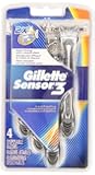 Gillette Sensor3 Smooth Shave Disposable Razor 4 Count (Pack of 3)(Packaging May Vary)