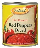 Roland Roasted Red Peppers, Diced, 28-Ounce Can (Pack of 4)