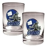 NFL New York Giants Two Piece Rocks Glass Set - Helmet Logo