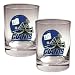 NFL New York Giants Two Piece Rocks Glass Set - Helmet Logo