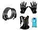 Autopearl Premium Quality Bike Accessories (Combo Of Premium Quality Multipurpose Numlock Cable Lock For Bicycle/Bike/Helmet/Luggage etc. & Scoyco MC-10 1 Pair of Hand Grip Gloves for Bike Motorcycle Scooter Riding - (Black And White) & KTM Type Water Rucksack Backpack For Bike Riding / Cycling / Mount Climibing Bag With 2 Ltr. Hydration Bladder (Black:White) RS.3231.00