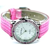 Watchout Ladies Pink Faux Leather Strap Watch 2771911WT