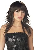 Feather Flirty Brunette Wig Adult