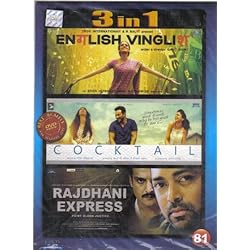 English Vinglish / Cocktail / Rajdhani Express (Hindi Film / Bollywood Movie / Indian Cinema 3 in 1 - 100% Orginal DVD Without Subtittle)