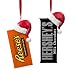 Set of 2 Hershey's Bar & Reese's Peanut Butter Cups Christmas Ornaments Image