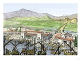 Ships in Port at the Piraeus, Linked to Ancient Athens by a Walled Road Giclee Poster Print, 40x30