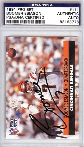 Boomer Esiason Autographed/Hand Signed 1991 Pro-Set Card PSA/DNA Slabbed #83183776