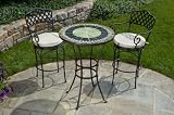 30" Round Bar Bistro Table Group by Alfresco Home - Powder Coated (21-9706) (Set of 2)