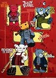 Teddy Scares (Evil Bears) Gold Wood-Mounted Art Poster Print - 24 X 36