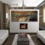 Abstract painting on metal wall art by artist Ash Carl