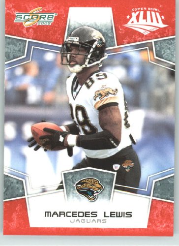 2008 Donruss / Score Limited Edition Super Bowl XLIII # 144 Marcedes Lewis - Jacksonville Jaguars - NFL Trading Card in a Prorective Screw Down Display Case