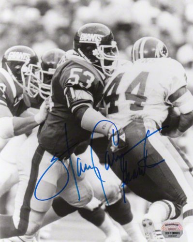 Harry Carson New York Giants - B&W Action- Autographed 8x10 Photograph