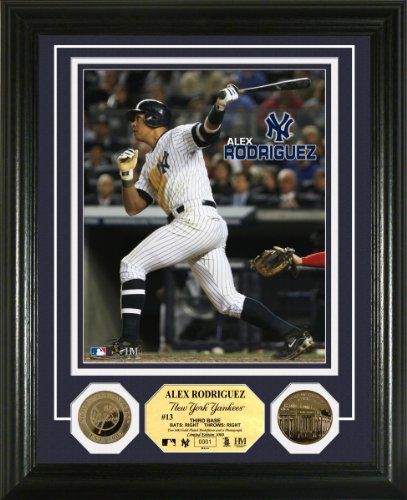 Highland Mint MLB New York Yankees Alex Rodriguez Gold Coin Photo Mint