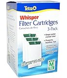Tetra Whisper Filter Cartridges 3-Pack, Medium (Internal 2-10 gal / Power Filters 5-15 gal)