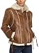 Andrew Marc Women's Zip Front Jacket With Coyote Collar