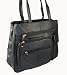 Classic Leather Large Organizer Handbag with Cell Phone Pocket