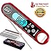Instant Read Meat Thermometer Blusmart Waterproof Digital Food Thermometer Probe with Backlight LCD & Calibration Ultra Fast Cooking Thermometer Kitchen for Meat, BBQ Grilling Smoker Baking Turkey