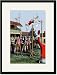 Black Framed/Matted Print 17x23, Pole-Vaulter