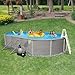 Blue Wave Belize 12-Feet by 24-Feet Oval 48-Inch Deep 6-Inch Top Rail Metal Wall Swimming Pool Package