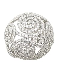 14k White Gold  3.01ctw Diamond Cocktail Ring 17117 Size 7.5