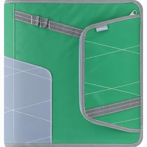 Mead Zipper Binder with Pocket, 2 Inches, Green (72849)