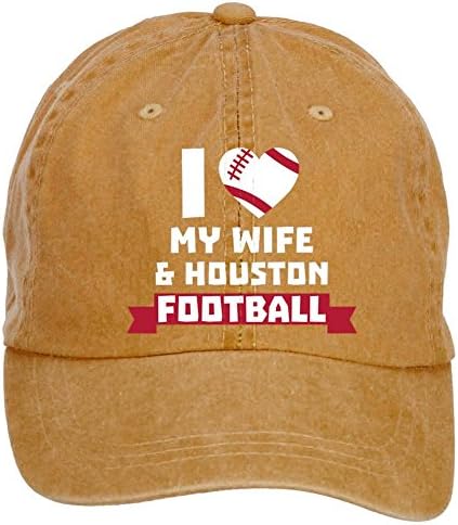 Humala I Love My Wife And Football Adjustable Velcro Baseball Cap