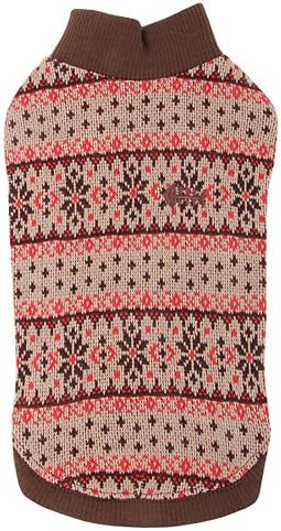 CATSPIA Tammy Round Neck Sweater for Cats and Small Animals, Medium, Brown