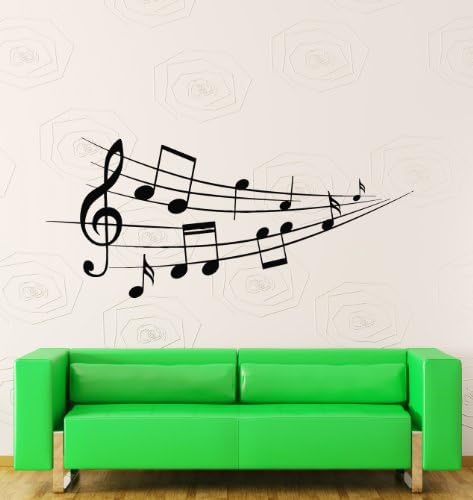 Wall Stickers Vinyl Decal Dancing Notes Music Decor For Living Room (z1164i)