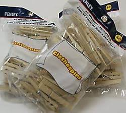 Wooden Clothes Pins 40 Pack