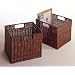 Winsome Set of 2 Espresso Small Storage Baskets